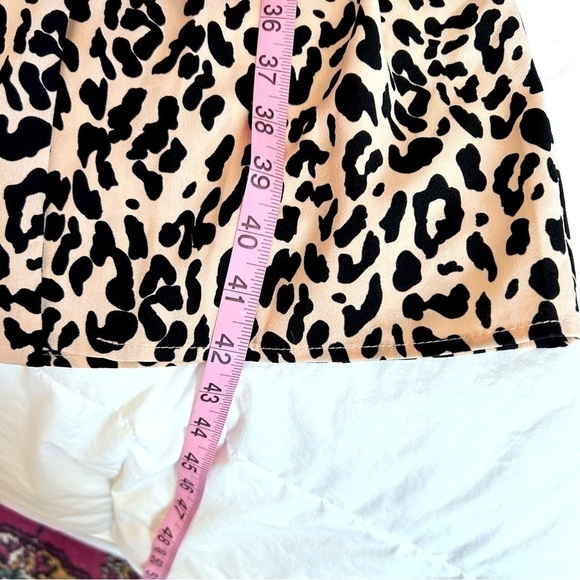 LULUS Ashlyn Taupe Leopard Print Midi Shirt Dress size Medium NWOT - Picture 12 of 14